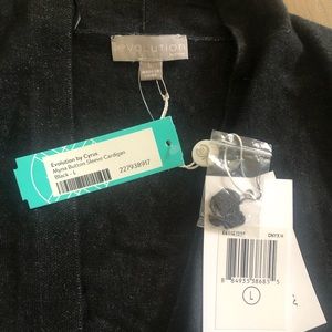 Cyrus Myna Button Sleeve Cardigan Black 